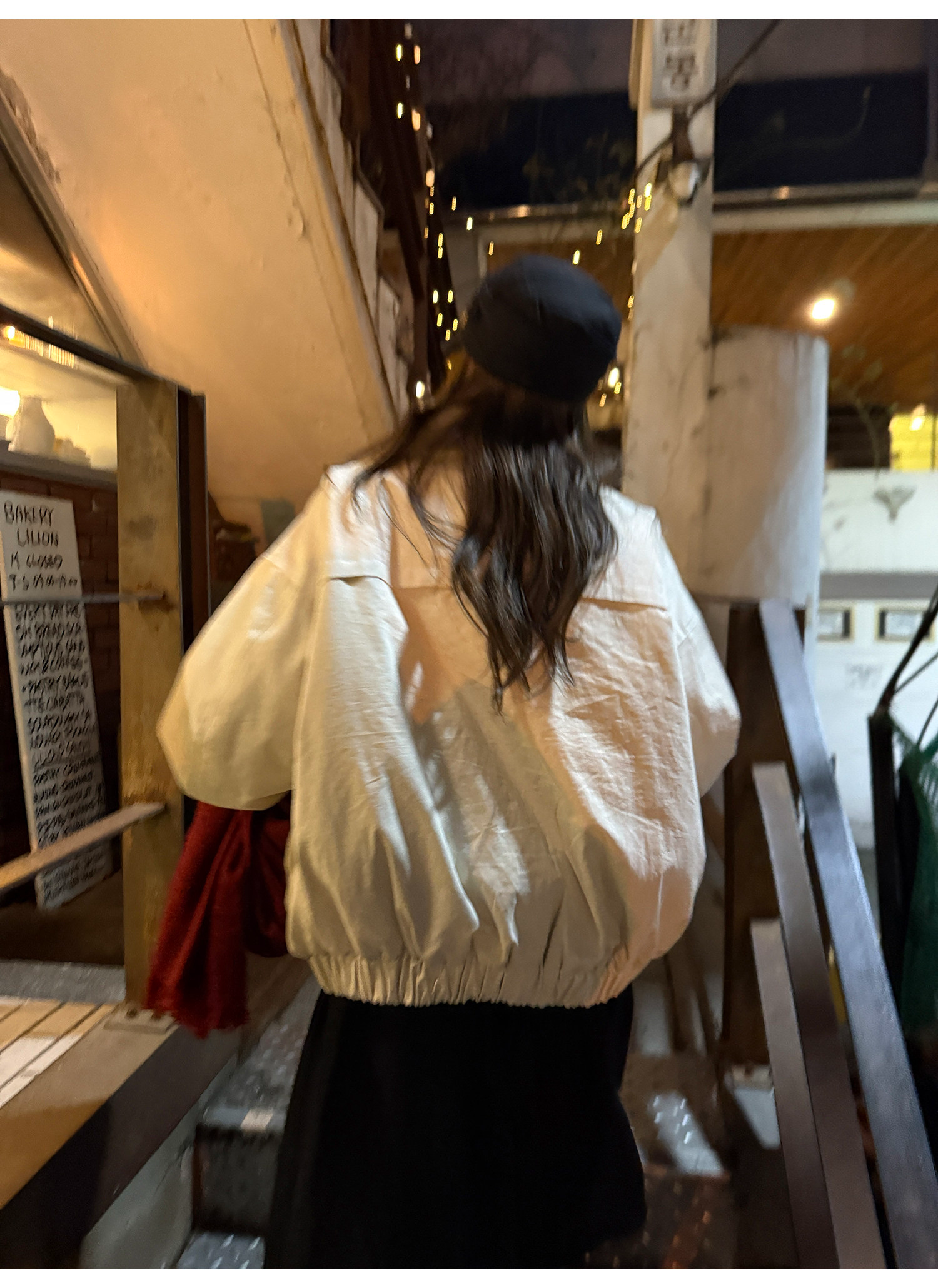 LelyMooch 取り外し襟付き 中綿ショートアウター  LEM305