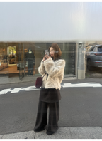 LelyMooch レイヤード風 ワイドパンツ  LEM283