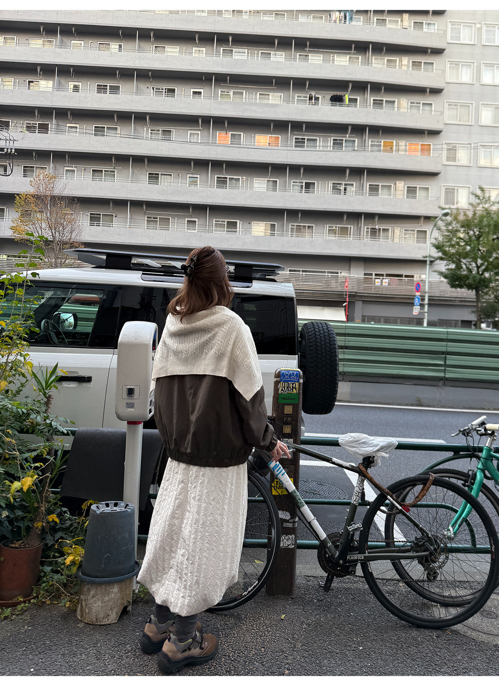 LelyMooch ドロスト ロングスカート シワ感素材 前後差  LEM288