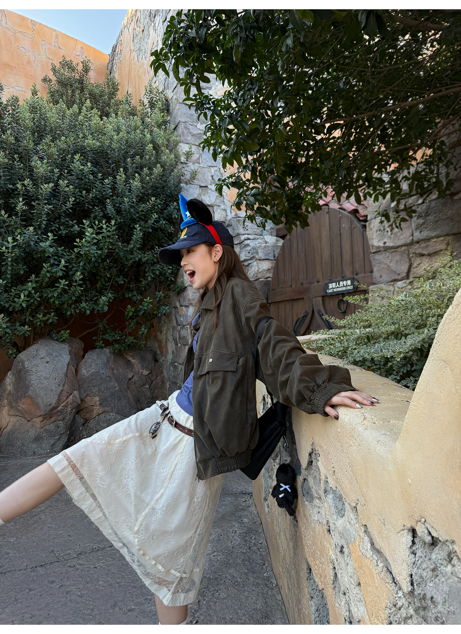 LelyMooch ハリ感レース×ドロストスカート  LEM239