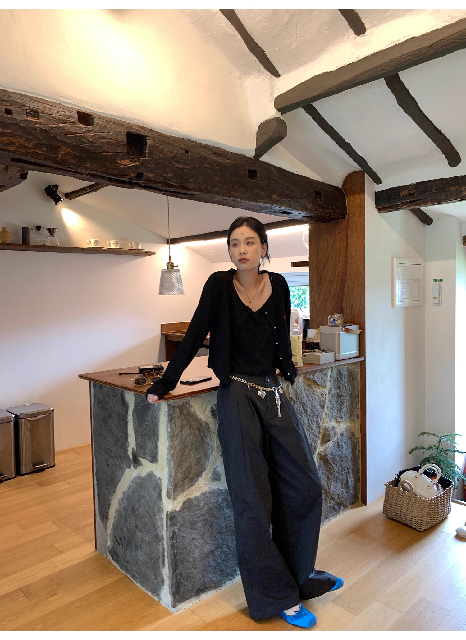 LelyMooch  ウォッシュコットン ワイドパンツ  LEM068