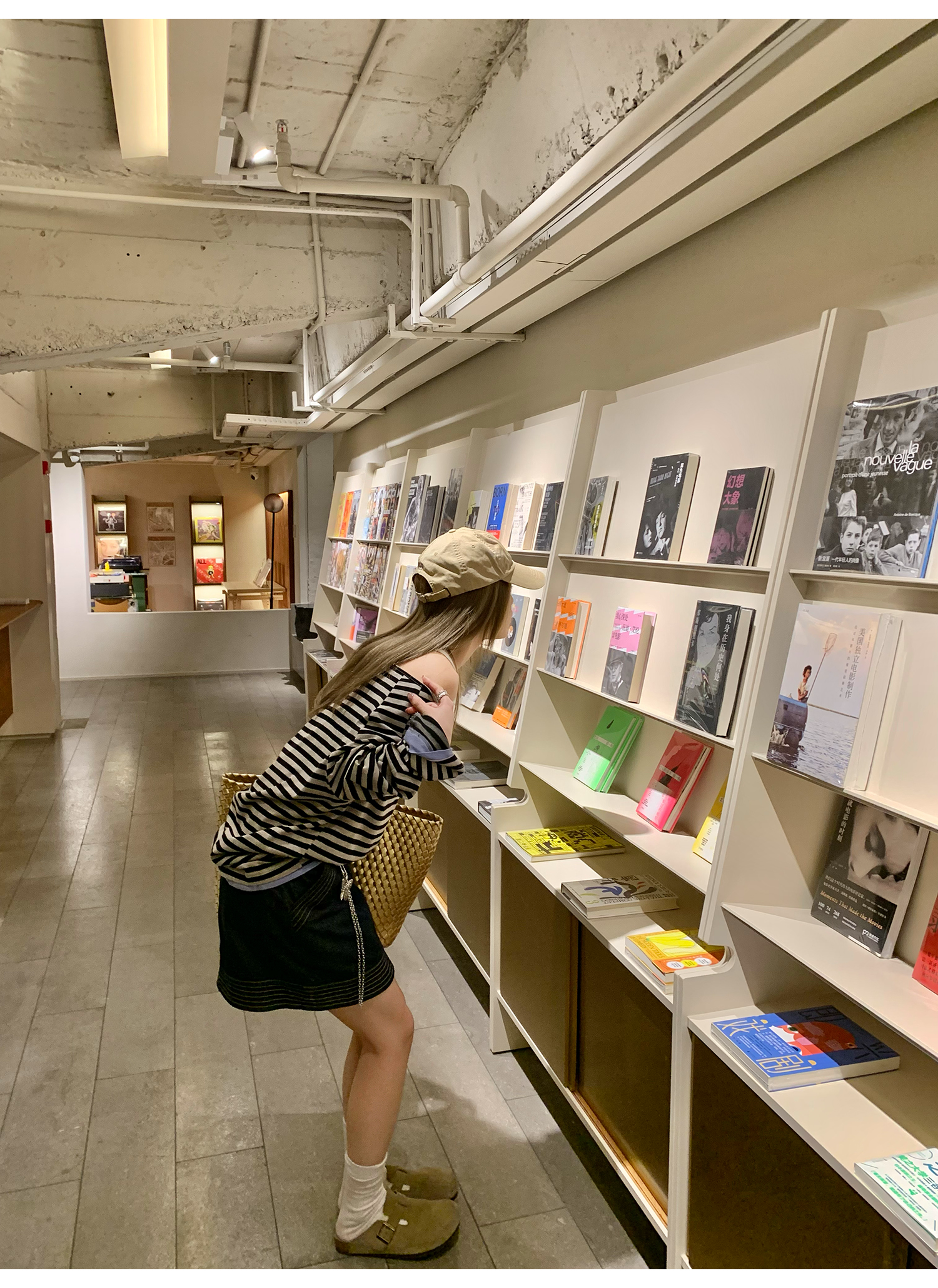 LelyMooch  オフショルダー ストライプ ロンTシャツ  LEM120