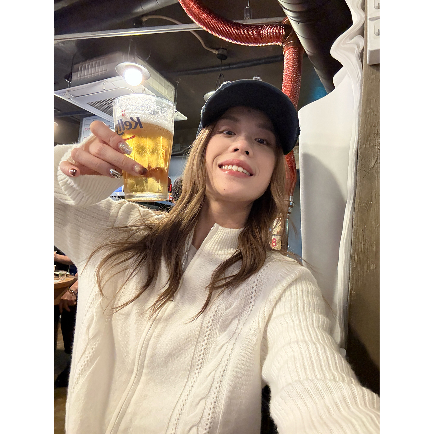 LelyMooch ウール100% ケーブルジップハイネックニット  LEM260