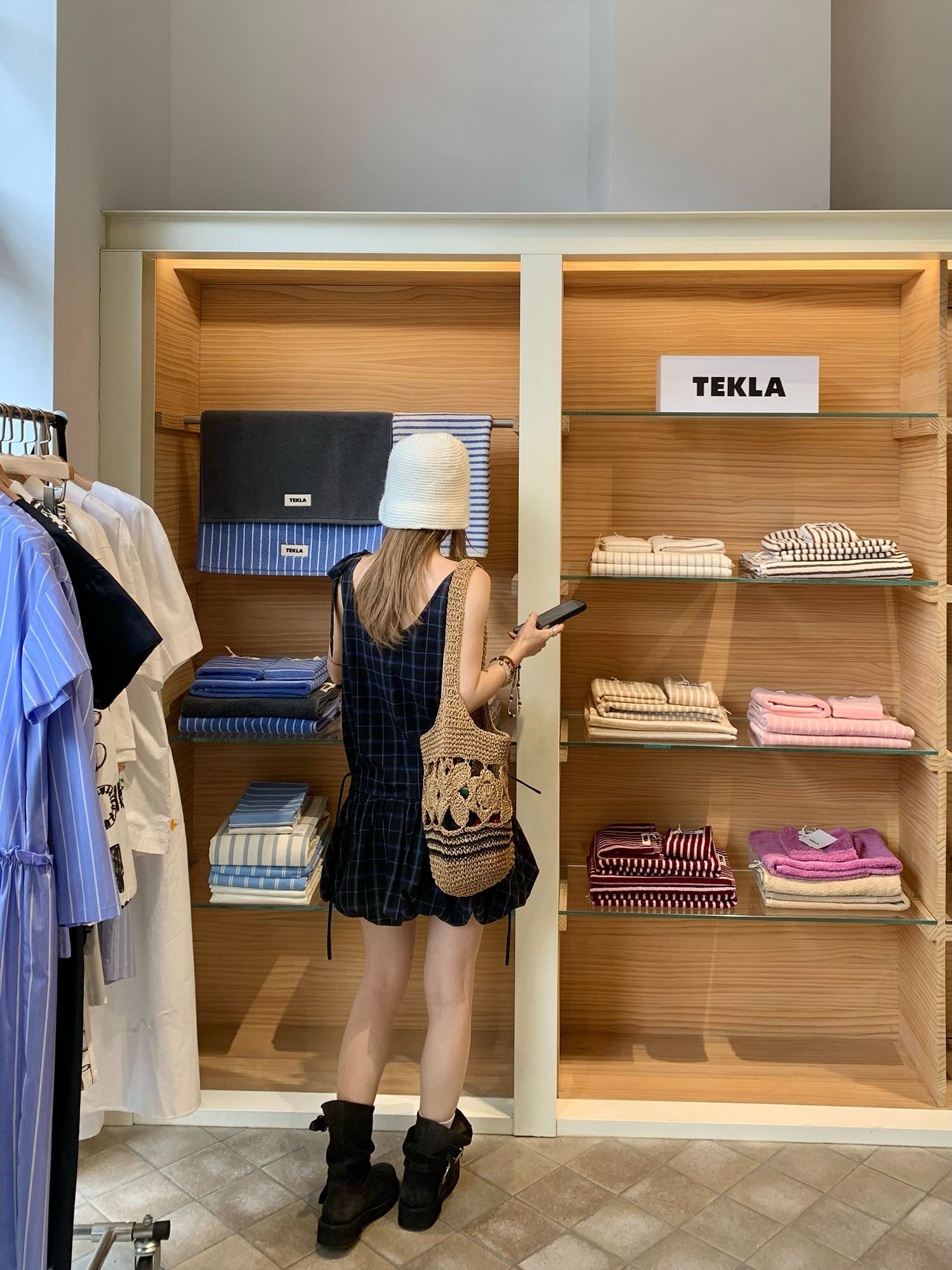 LelyMooch 甘辛ミックスな一枚｜Uネック×チェック柄ワンピース  LEM160