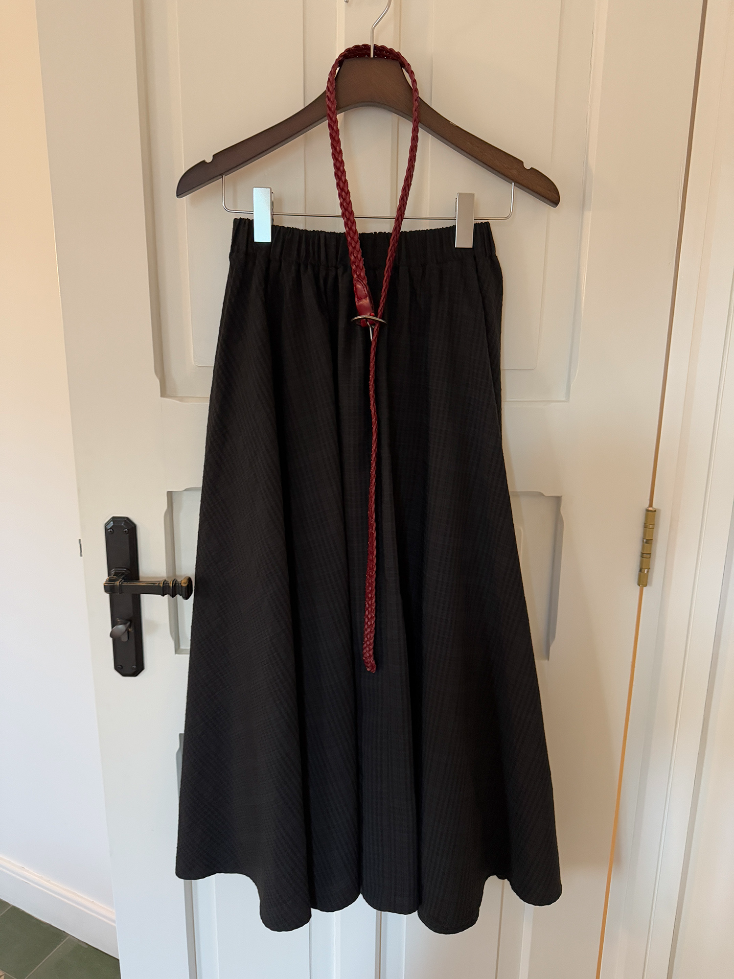 LelyMooch ふんわりチェックロングスカート  LEM208