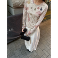 LelyMooch アート総柄シアーメッシュトップス  LEM314
