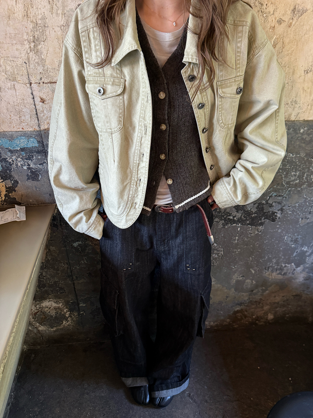 LelyMooch 裏フリースショートジャケット  LEM256