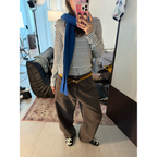 LelyMooch Dark Gray Stripe Pants LEM244