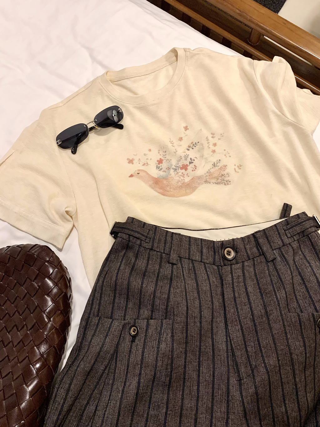 LelyMooch プリント ゆったりシルエット半袖Tシャツ  LEM142