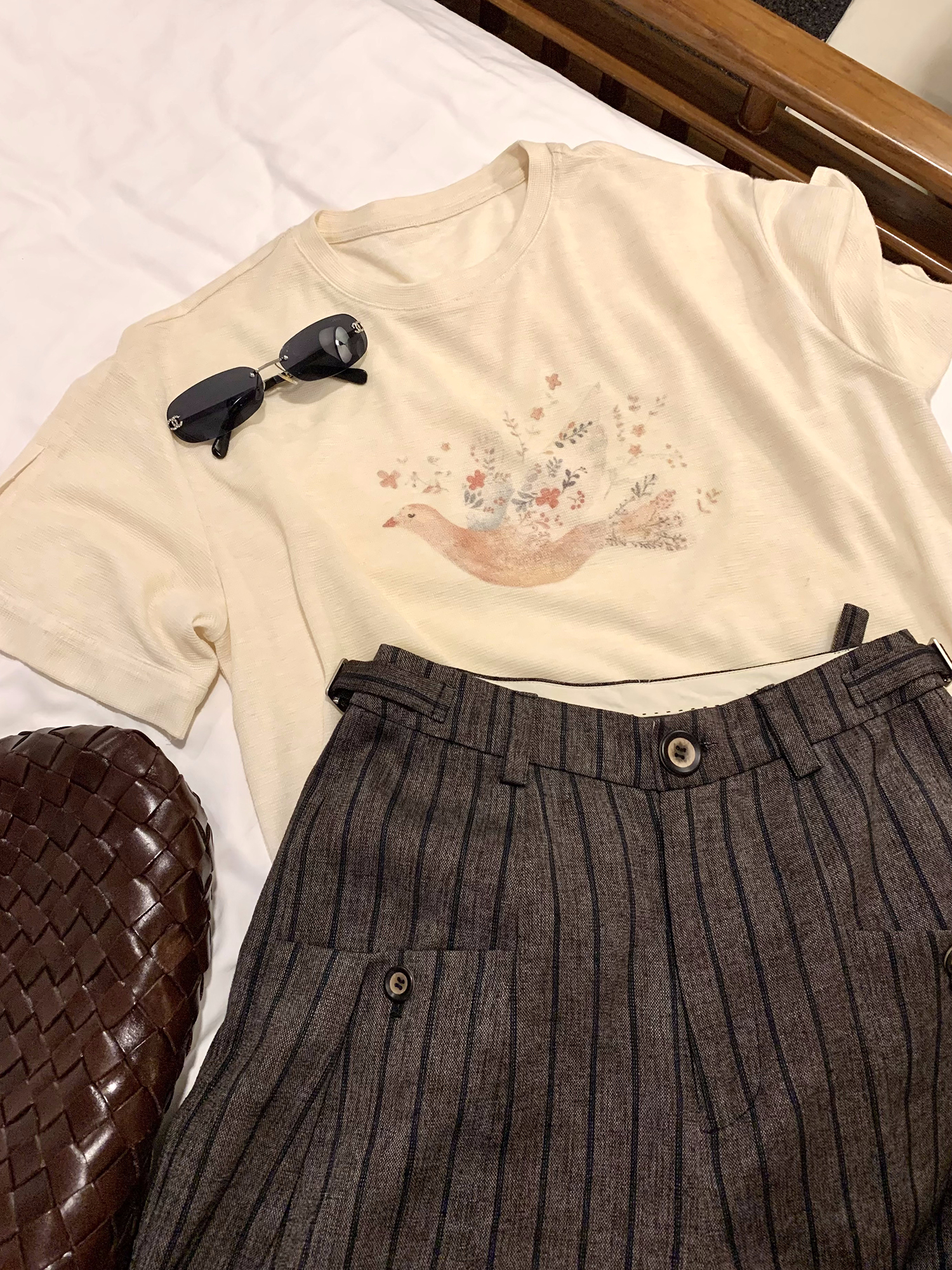 LelyMooch プリント ゆったりシルエット半袖Tシャツ  LEM142