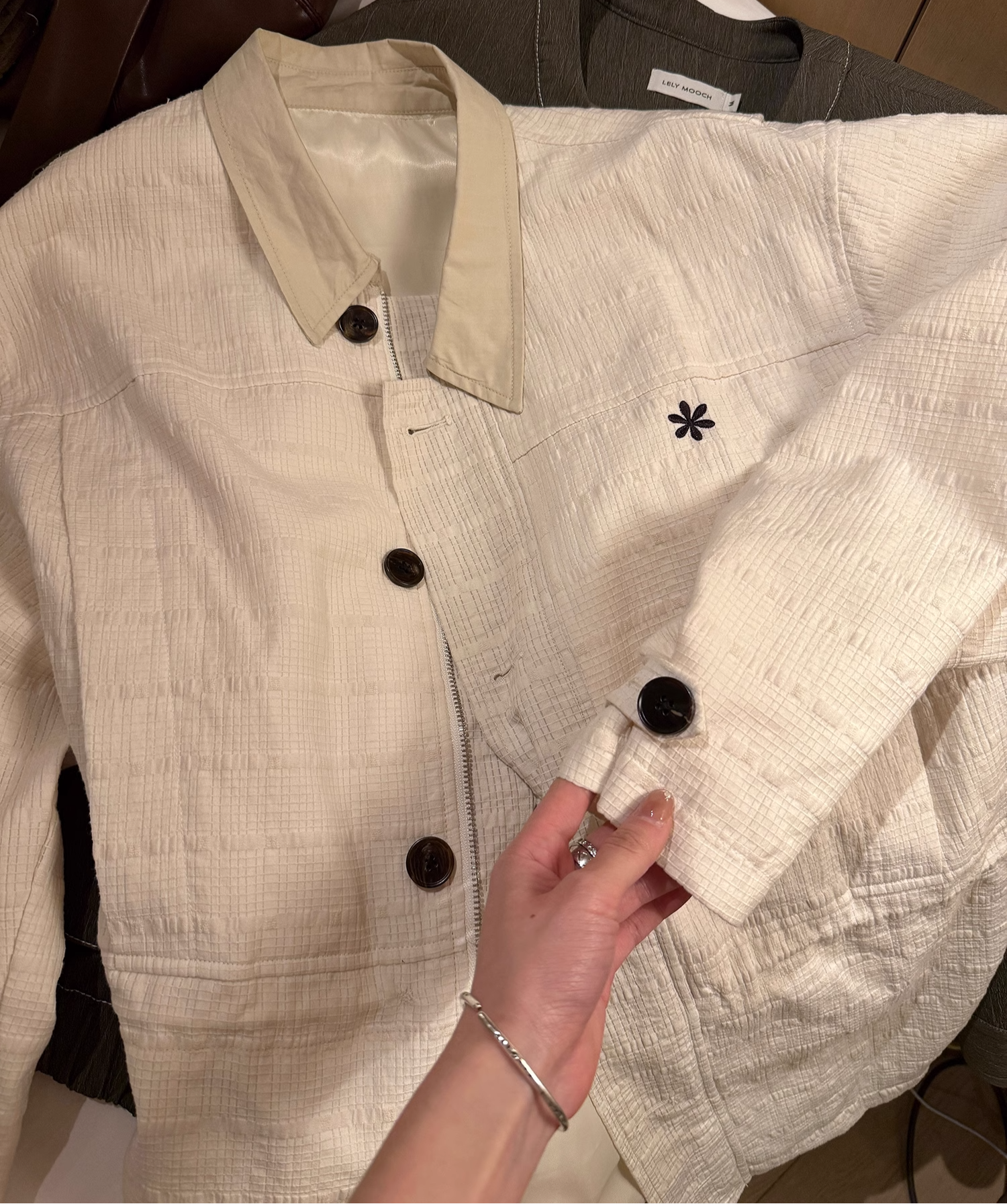 LelyMooch Checkered Trench Coat Midi Length LEM077