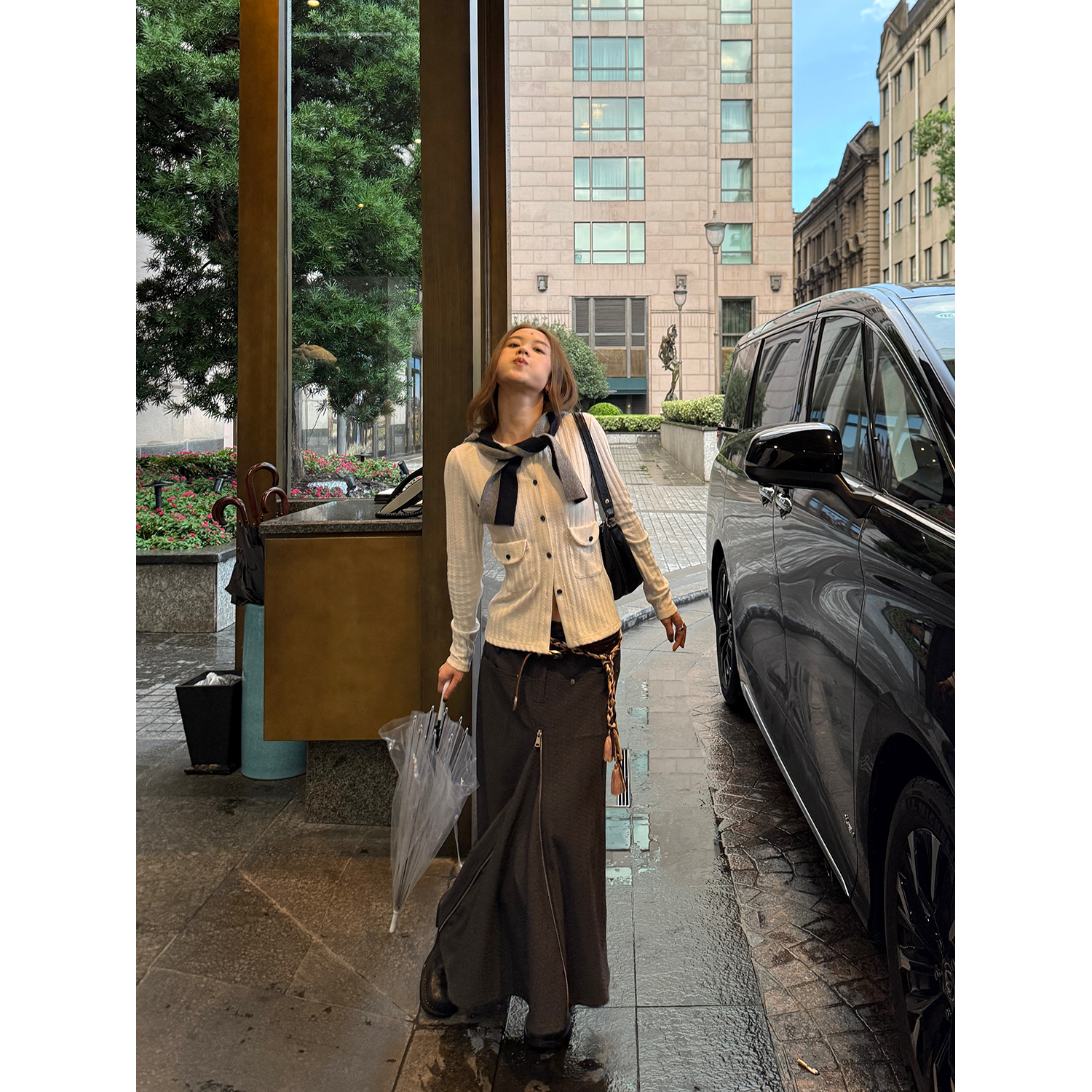 LelyMooch フラップポケットリブニット  LEM237