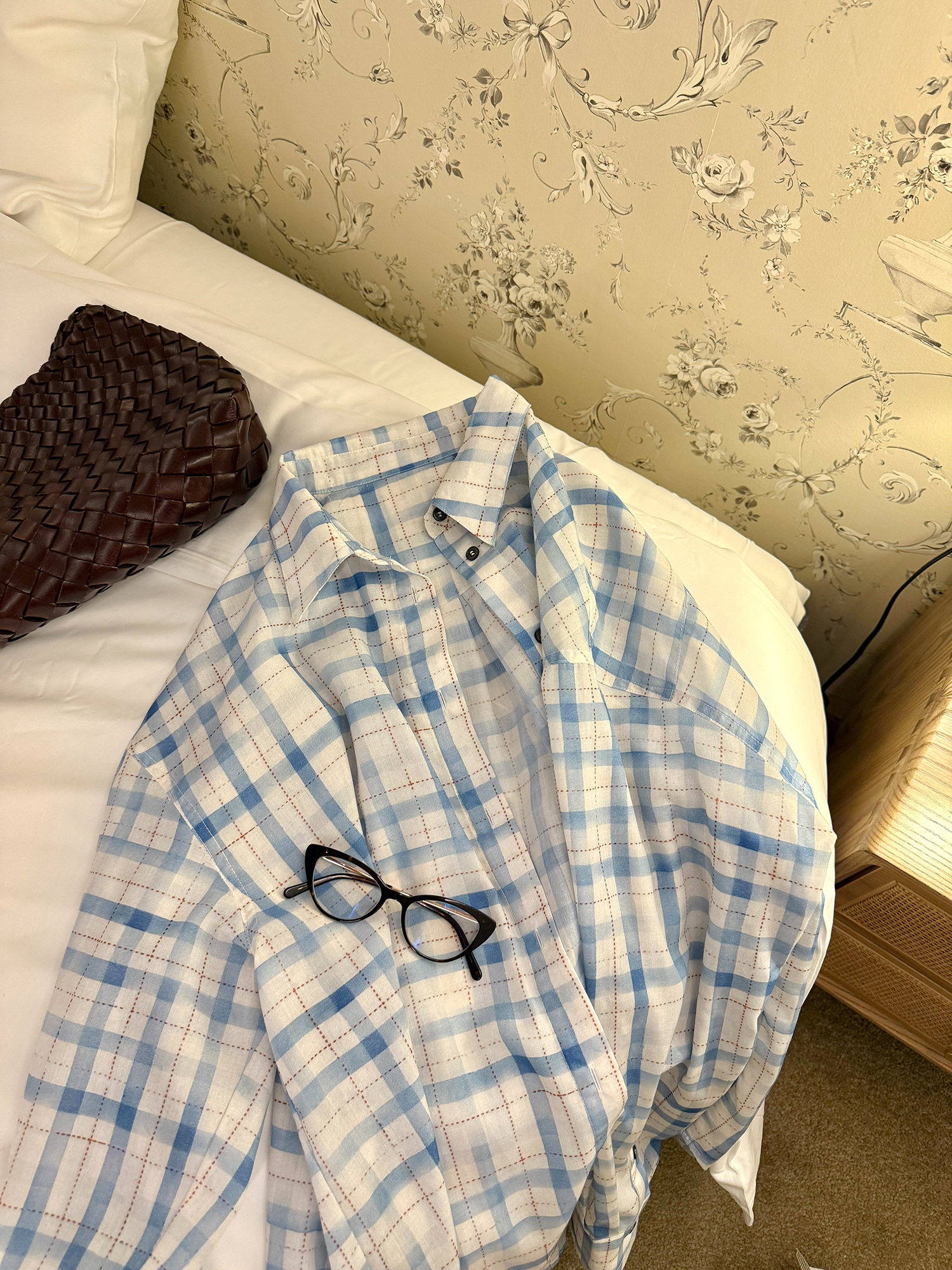 LelyMooch  爽やかチェック リラックス長袖UVシャツ  LEM155