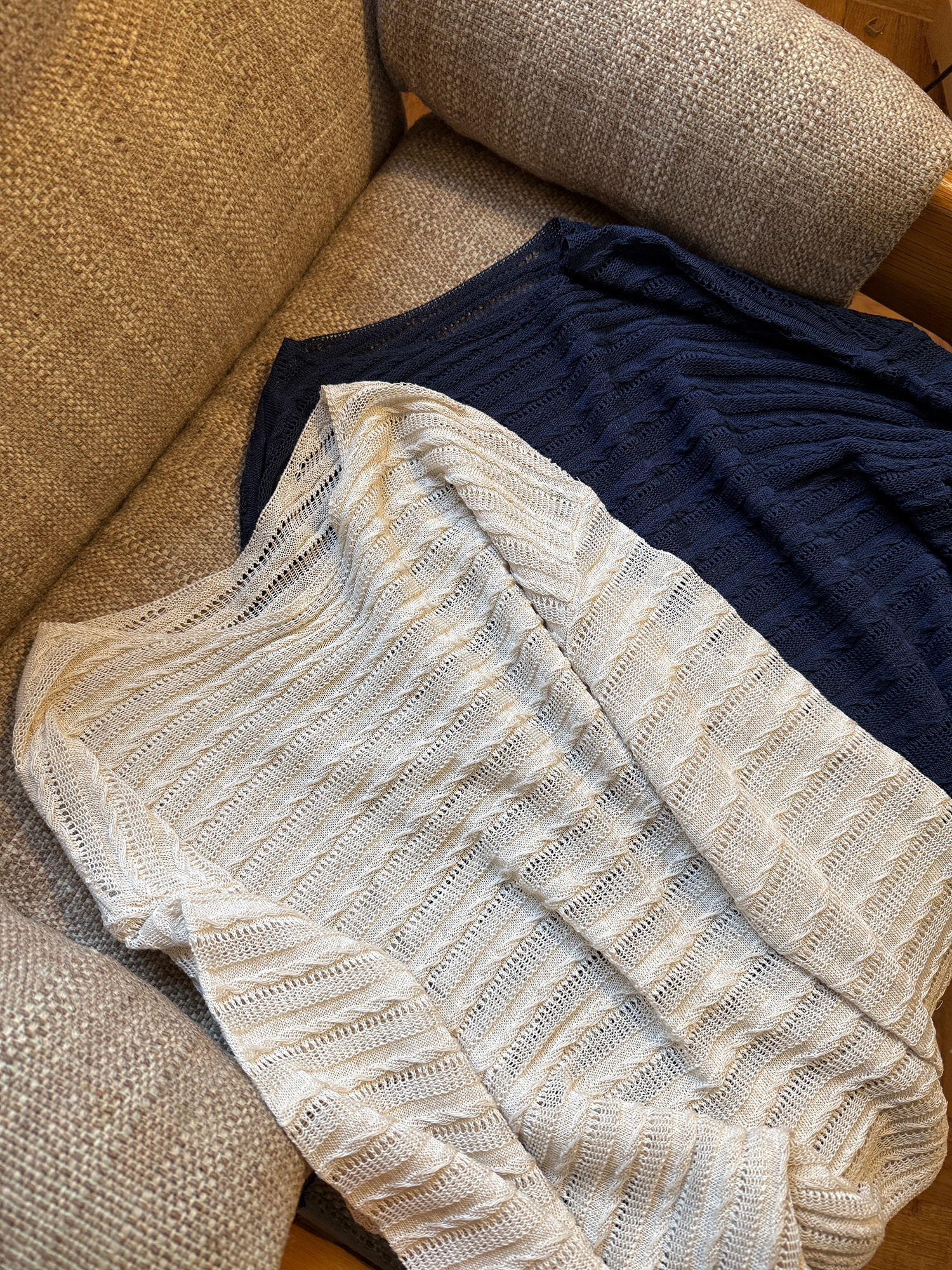 LelyMooch  薄手ニット 透かし感 レーヨン×リネン LEM127