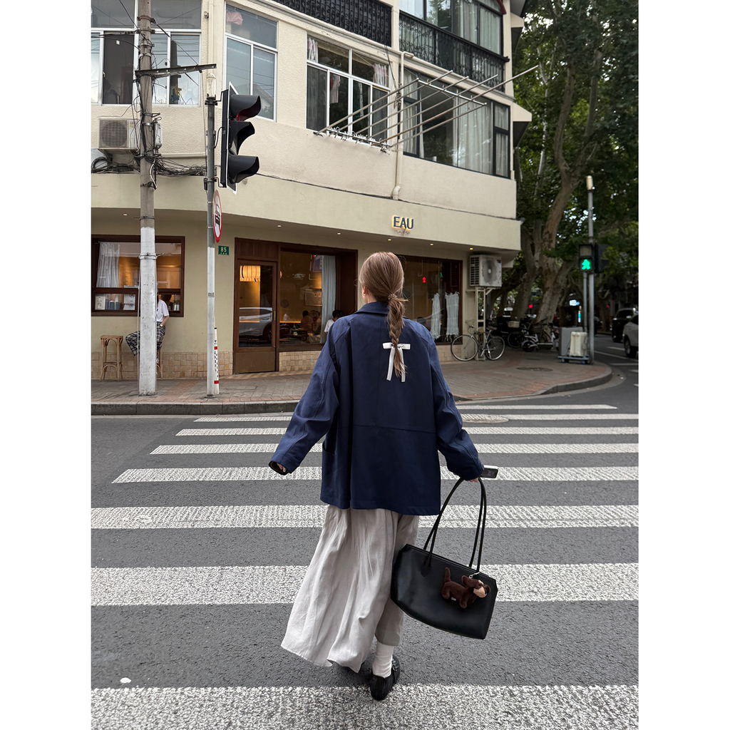 LelyMooch あったかフリース×スエードジャケット  LEM238