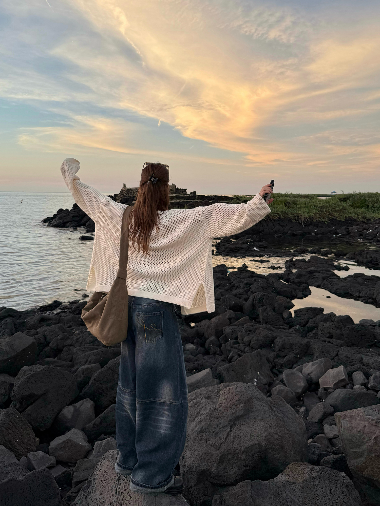 LelyMooch ヴィンテージ風 猫爪ワイドパンツ  LEM225