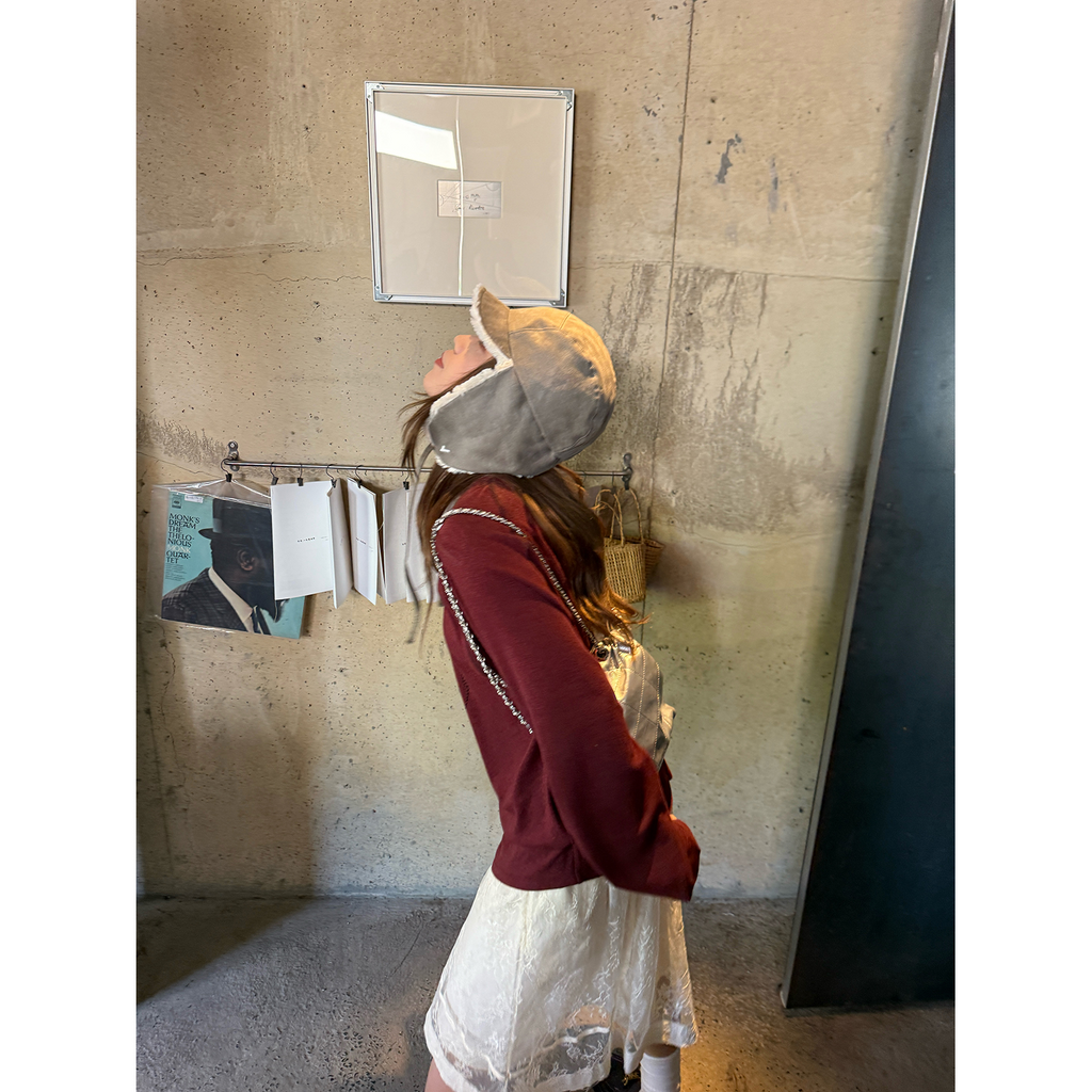 LelyMooch 刺繍ハートのベロアロンT　LEM241