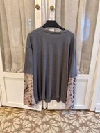 LelyMooch  レオパード柄袖  ロンTシャツ  LEM117