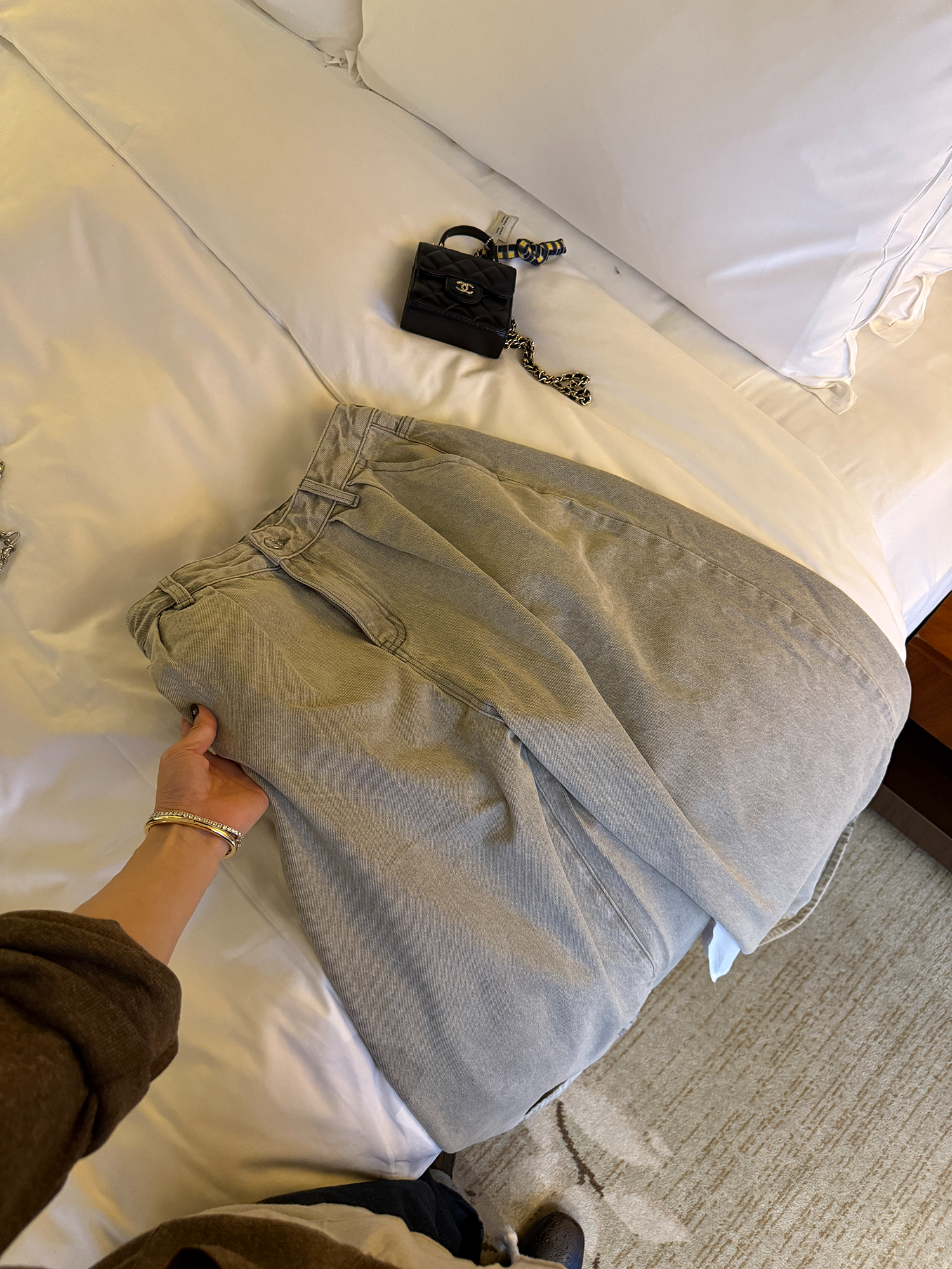 LelyMooch 韓ストムード アッシュホワイトデニム  LEM270