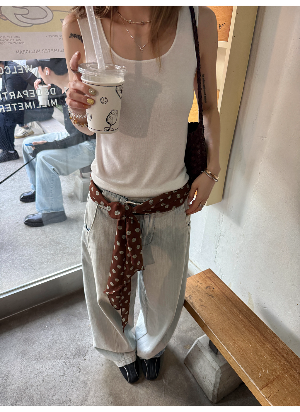 LelyMooch 2WAYシルクニットタンク  LEM173