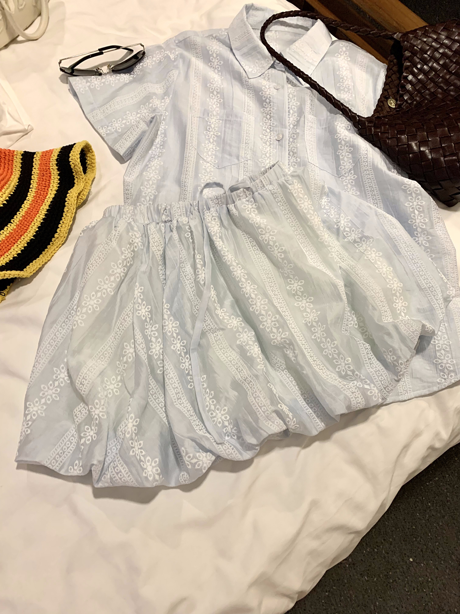 LelyMooch 海の日記　天絲の花柄セットアップ  LEM145