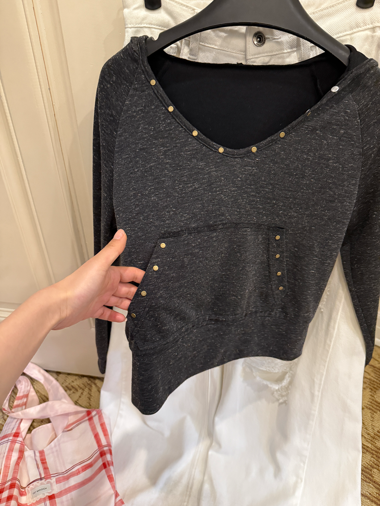 LelyMooch  レトロ調 ショートパーカー フード付き  LEM123