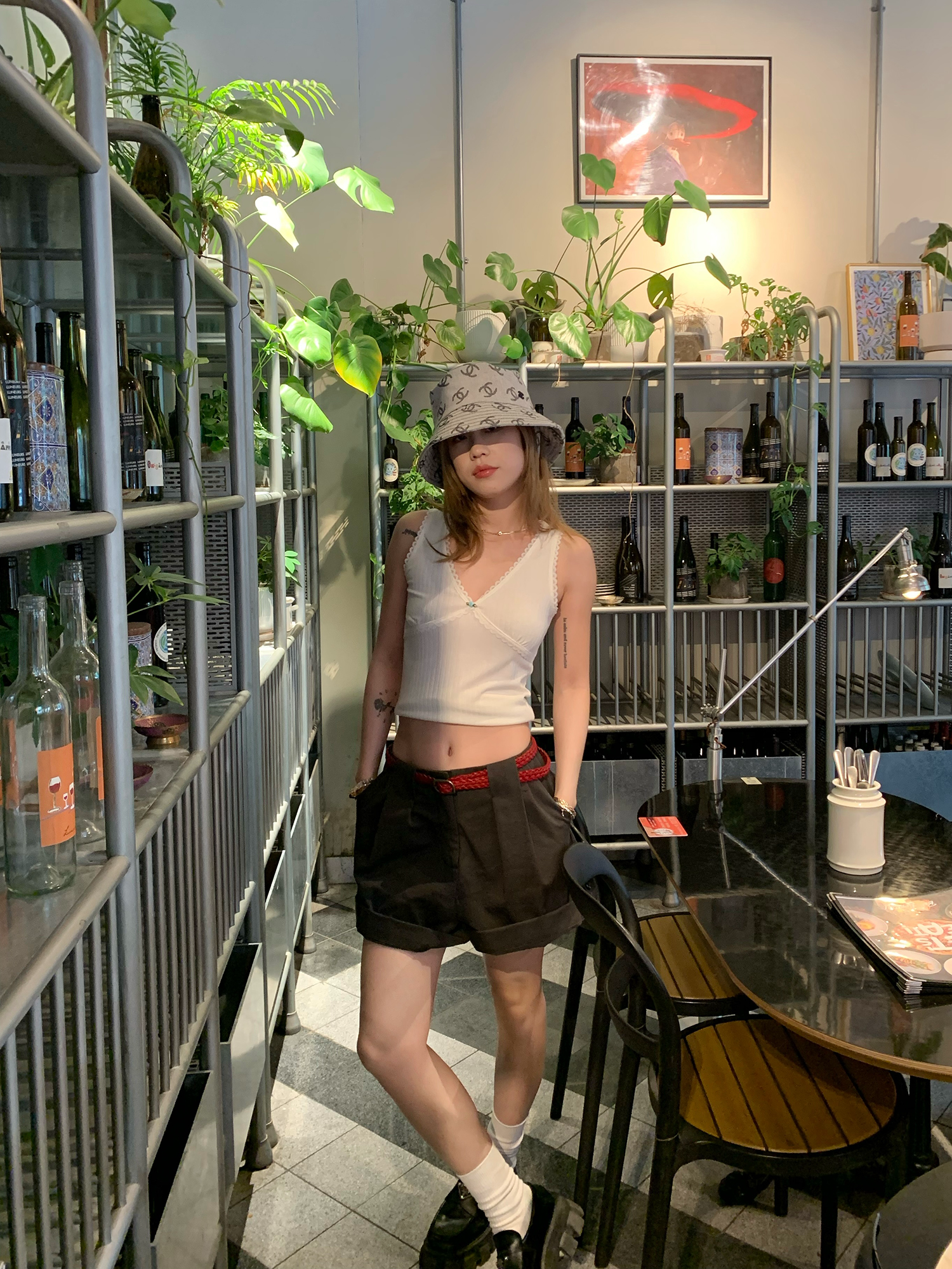 LelyMooch 楽ちん×細見え！2WAYロールアップショーパン  LEM161