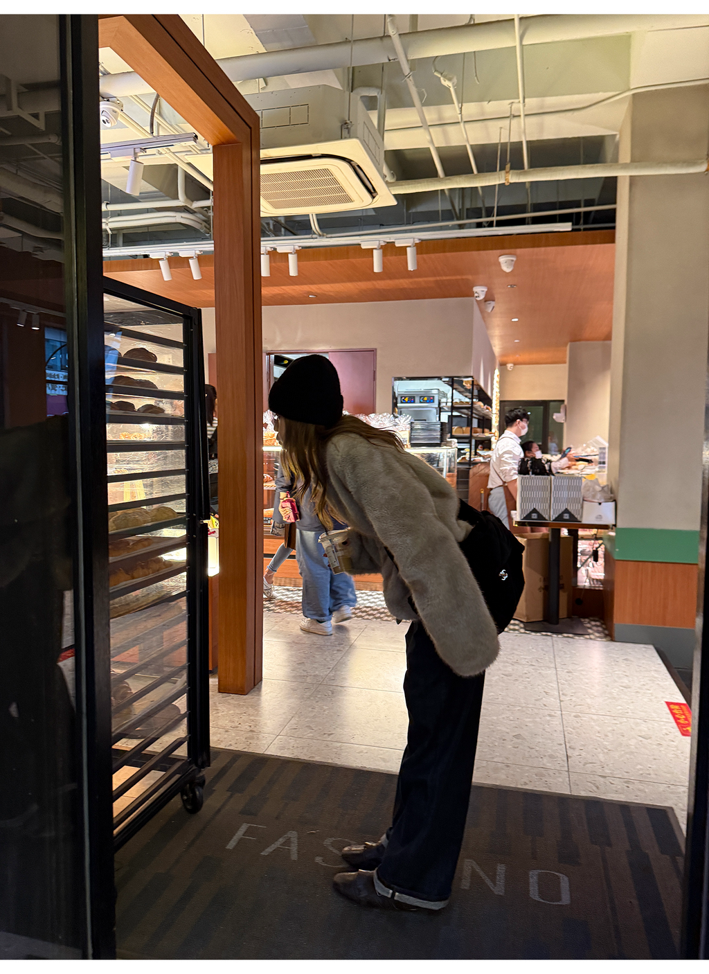 LelyMooch ふわふわエコファーコート｜オートミール  LEM268