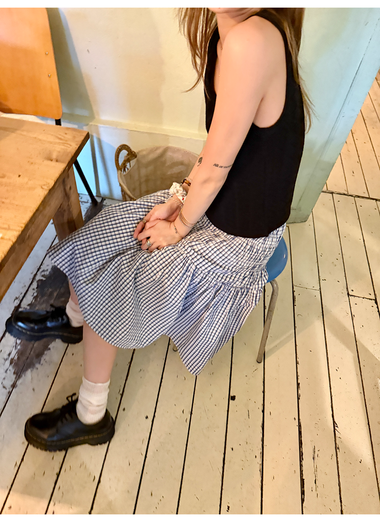 LelyMooch 2WAYギンガム スカート／チューブトップ  LEM176