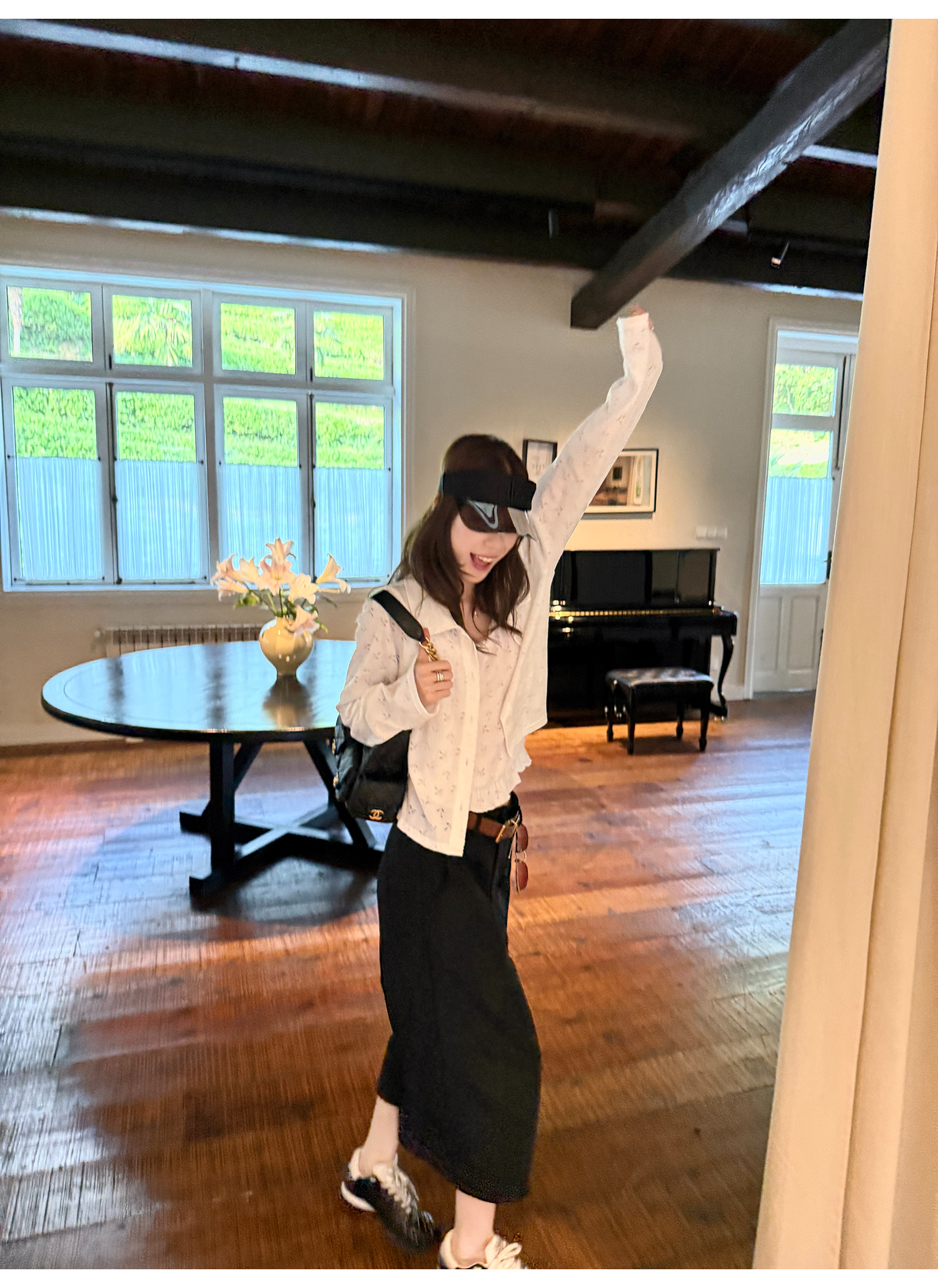 LelyMooch Aライン ワイドパンツ七分丈  LEM202