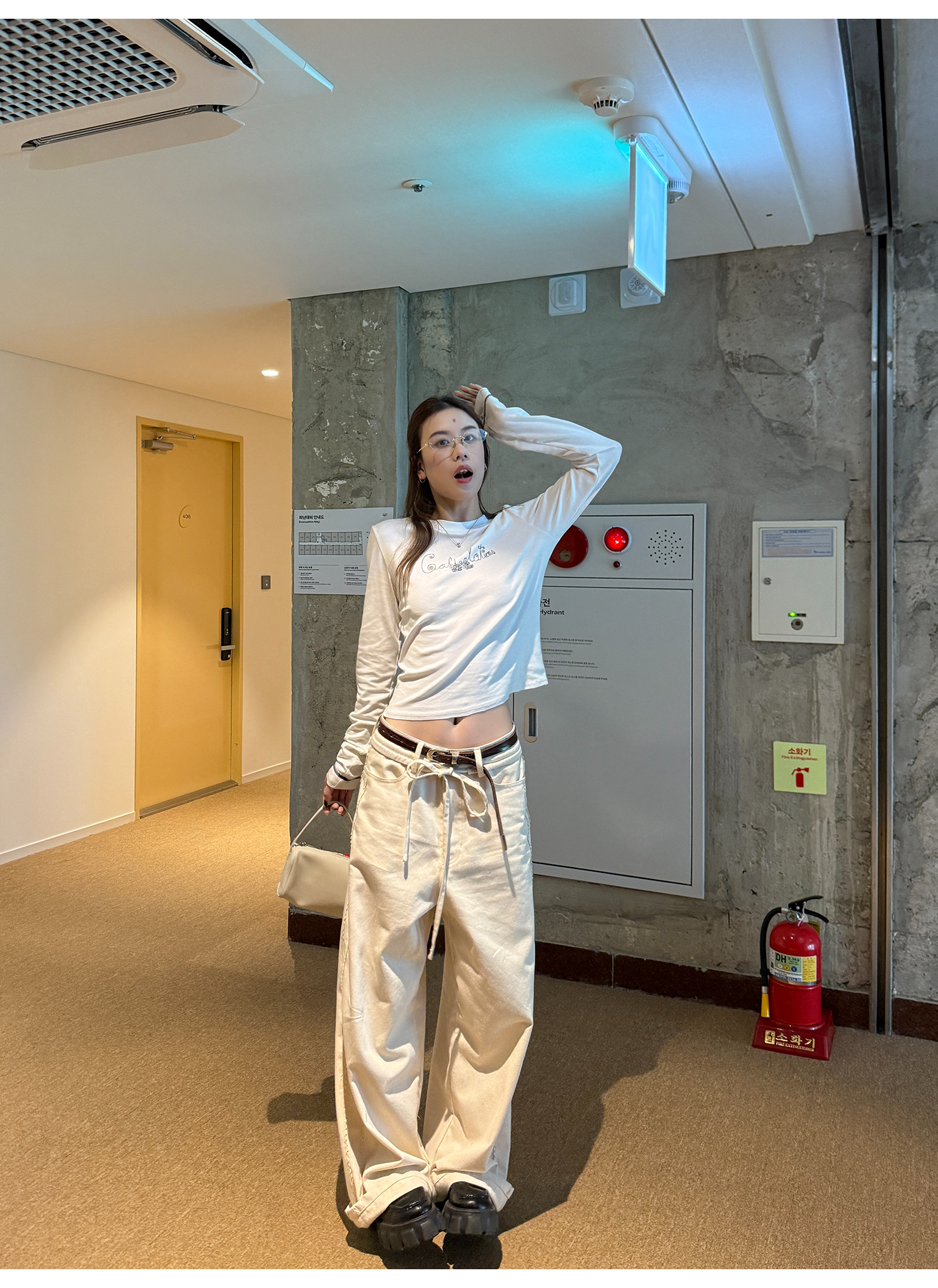 LelyMooch ウエストコードワイドパンツ  LEM229