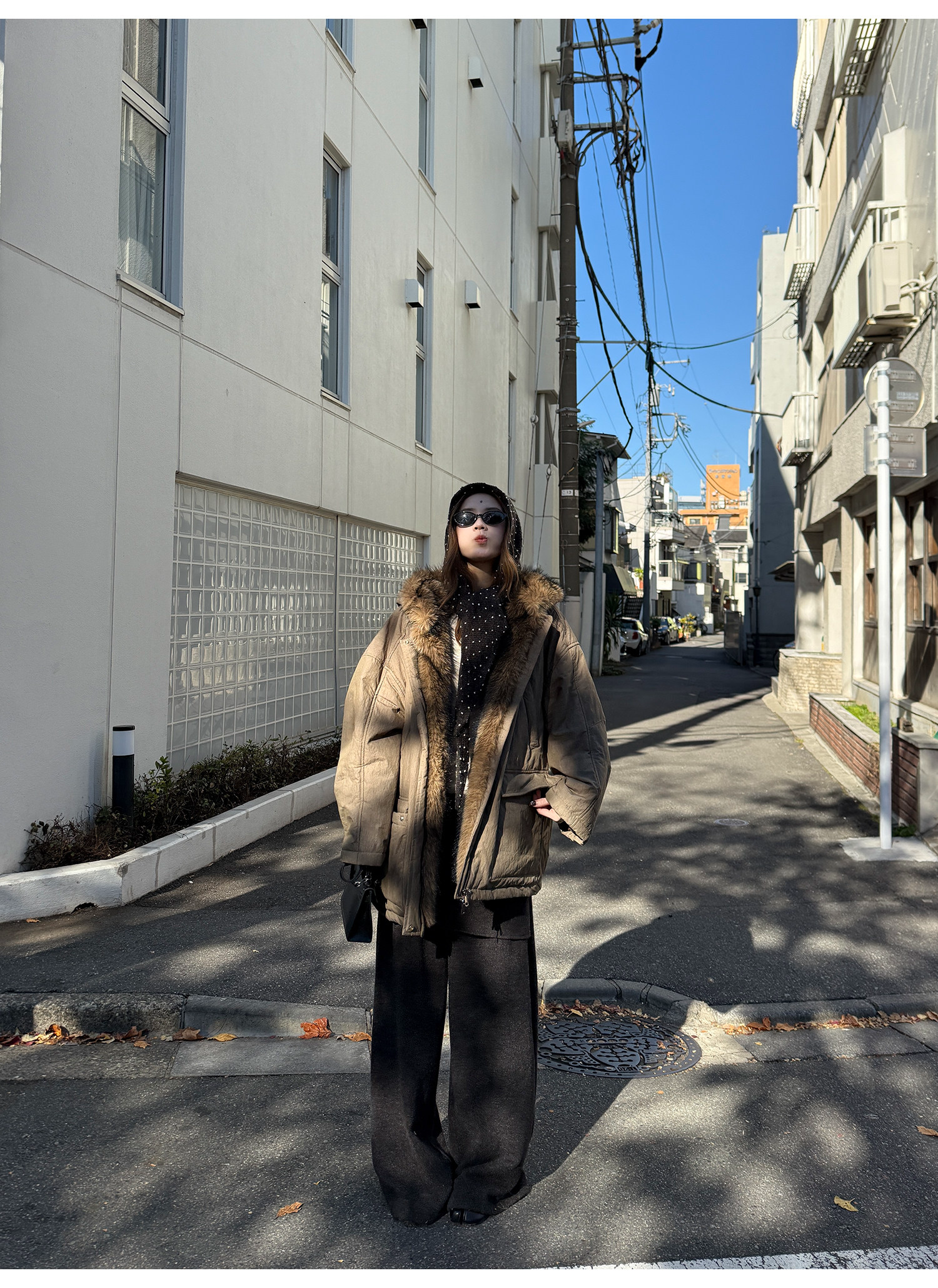 LelyMooch レイヤード風 ワイドパンツ  LEM283