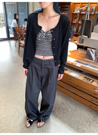 LelyMooch  ウォッシュコットン ワイドパンツ  LEM068