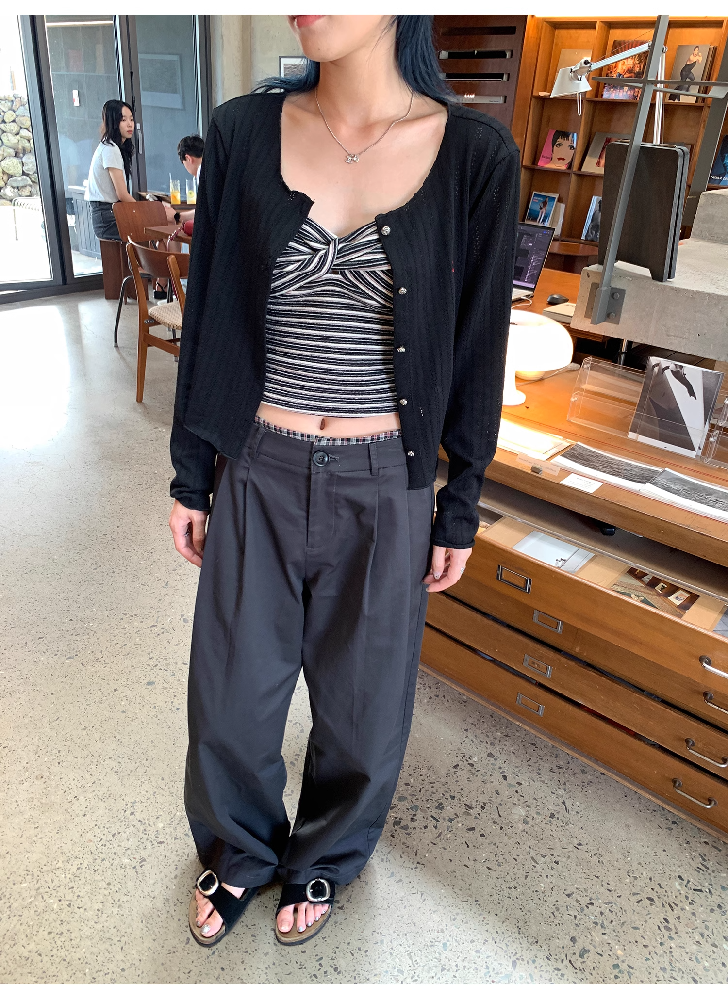 LelyMooch  ウォッシュコットン ワイドパンツ  LEM068