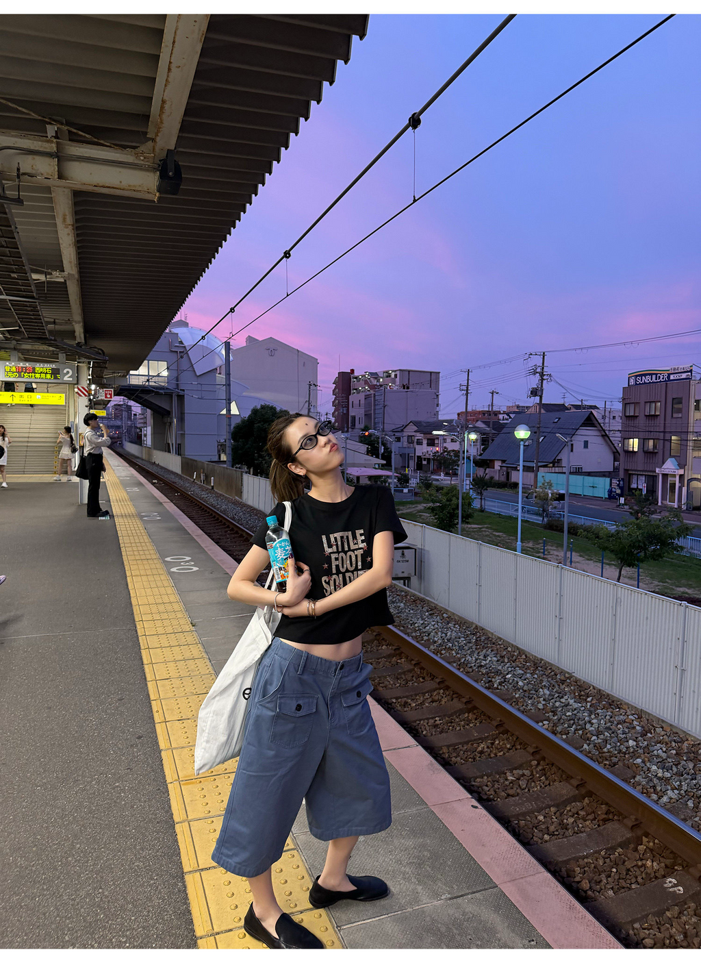 LelyMooch スレートブルー カーゴハーフパンツ  LEM382