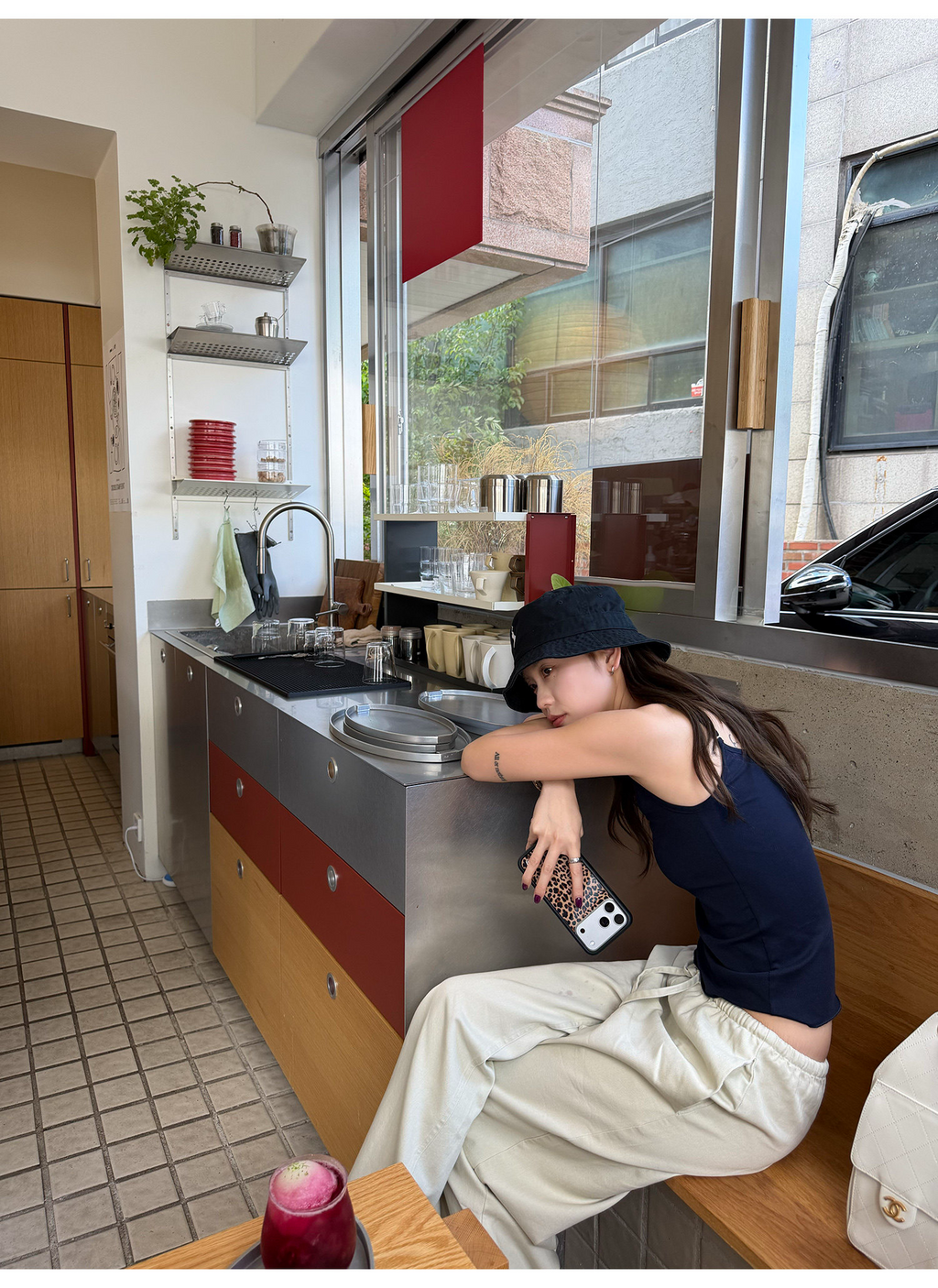LelyMooch さらっと穿ける リネン混ワイドパンツ  LEM369