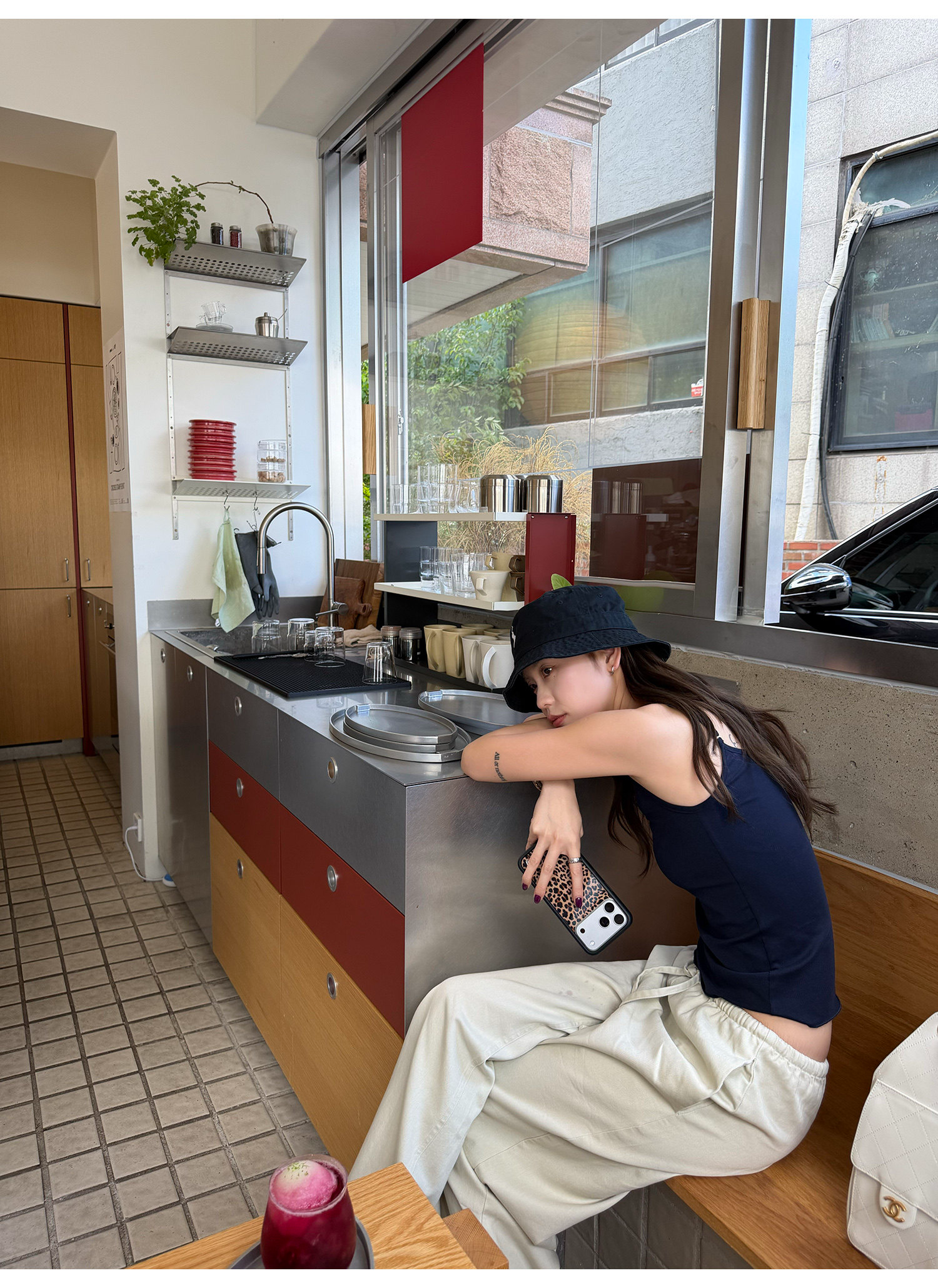 LelyMooch さらっと穿ける リネン混ワイドパンツ  LEM369