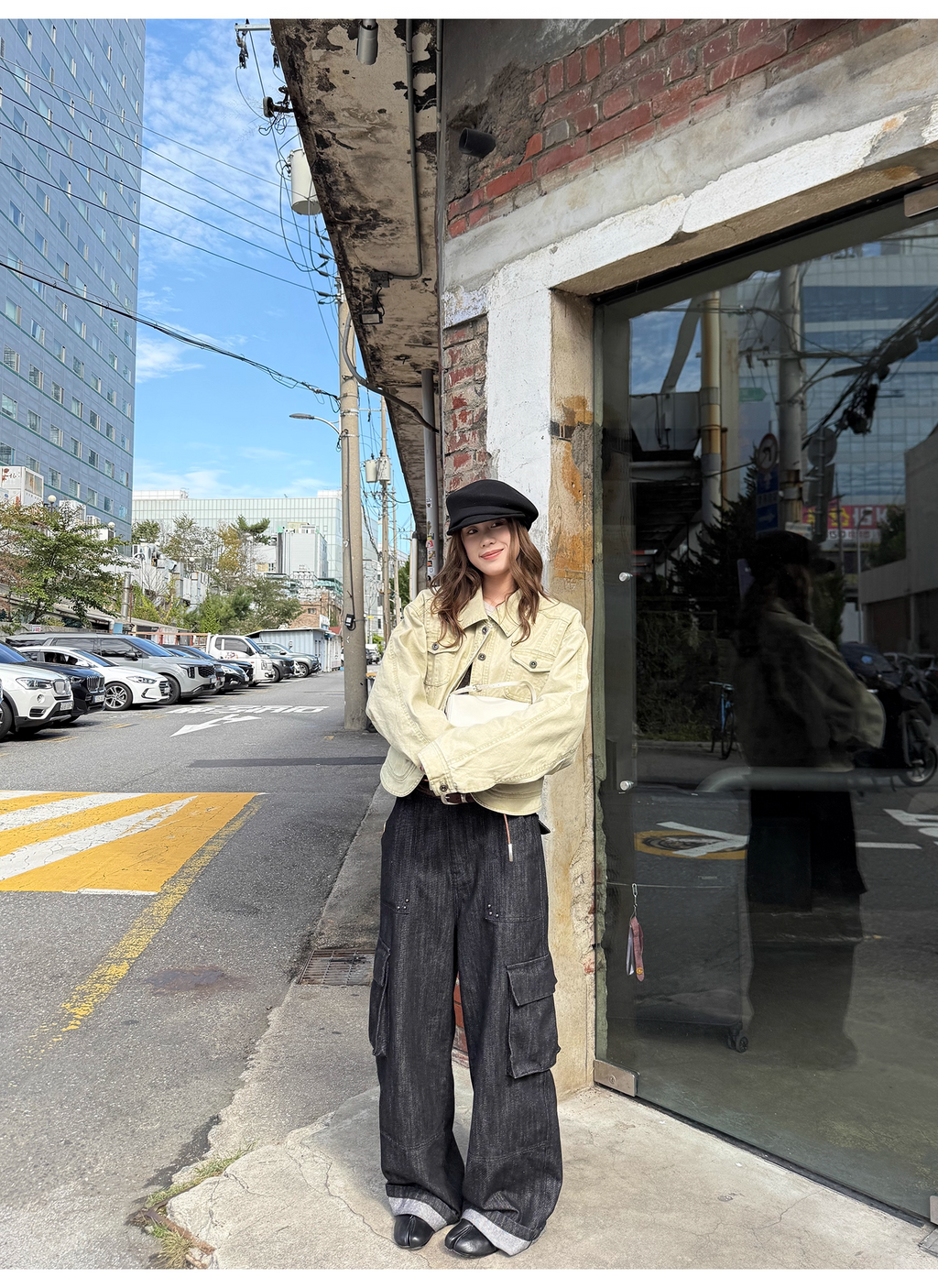 LelyMooch セルビッジ黒デニムパンツ　LEM257