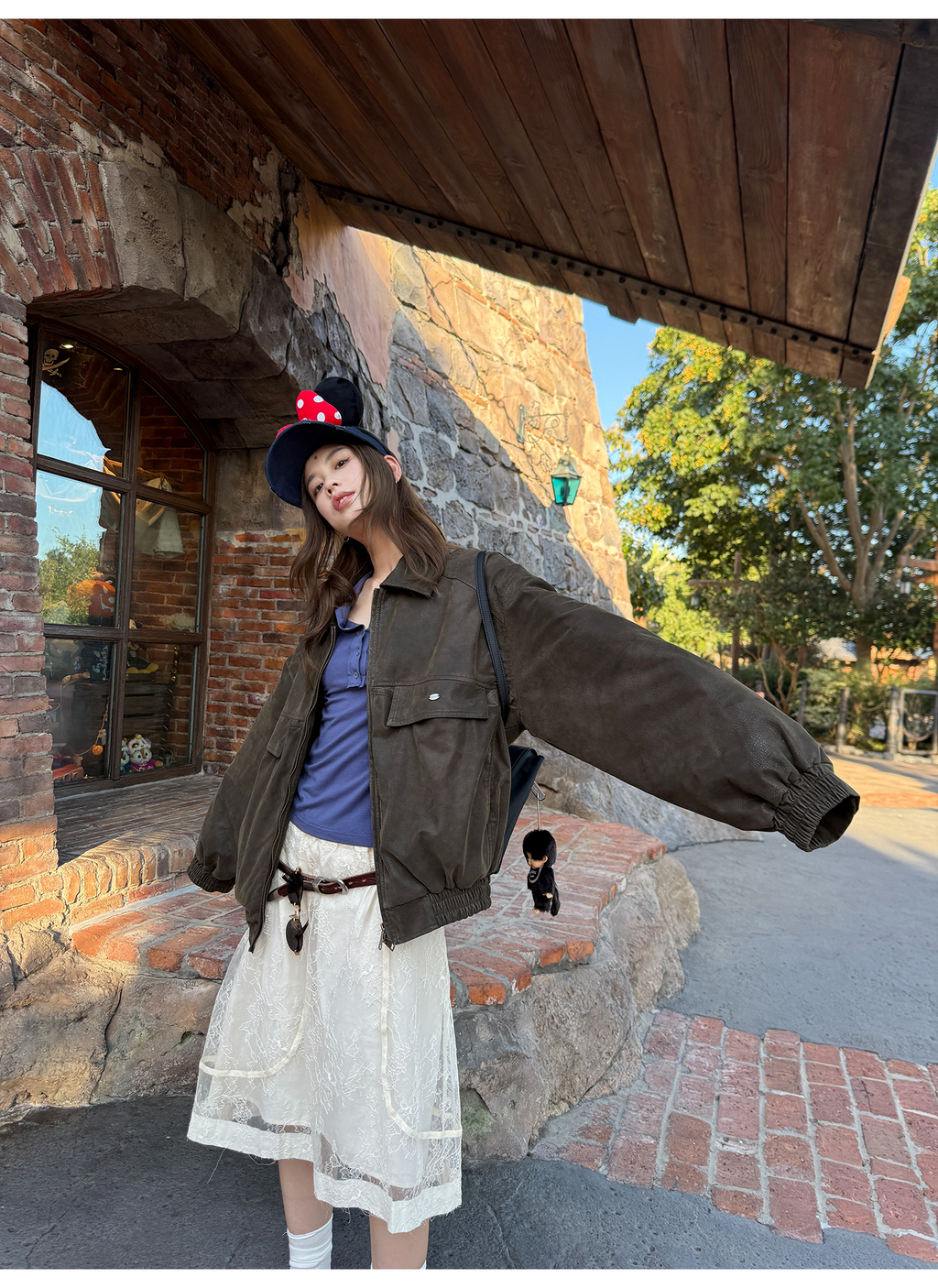 LelyMooch ハリ感レース×ドロストスカート  LEM239