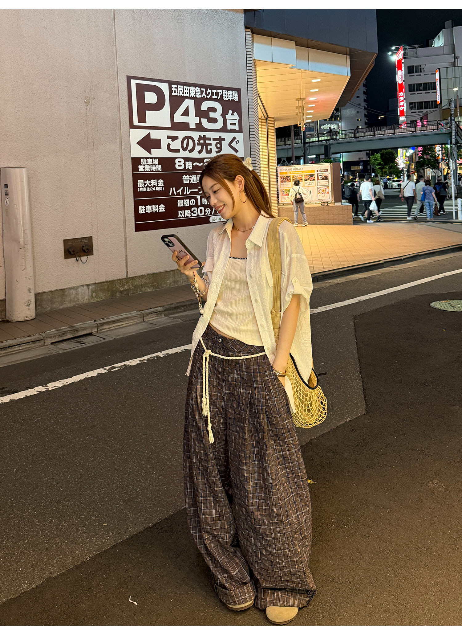 LelyMooch 1年中使える！ヴィンテージ風ワイドパンツ  LEM186