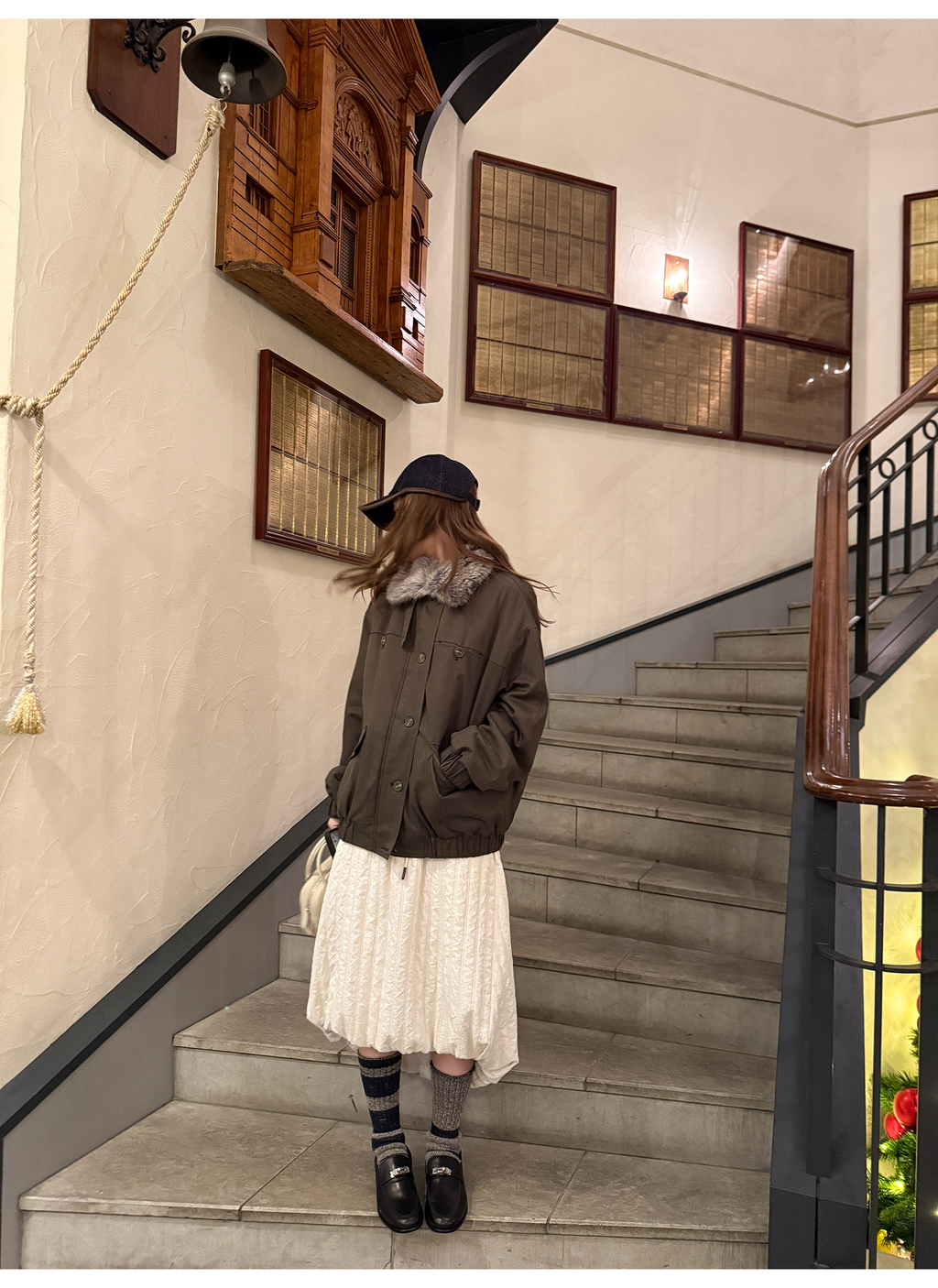 LelyMooch 2種類の襟を自由に切り替え・中綿ジャケット  LEM282