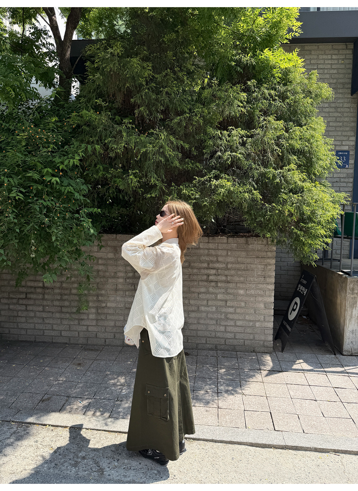 LelyMooch Aラインミディスカート  LEM172