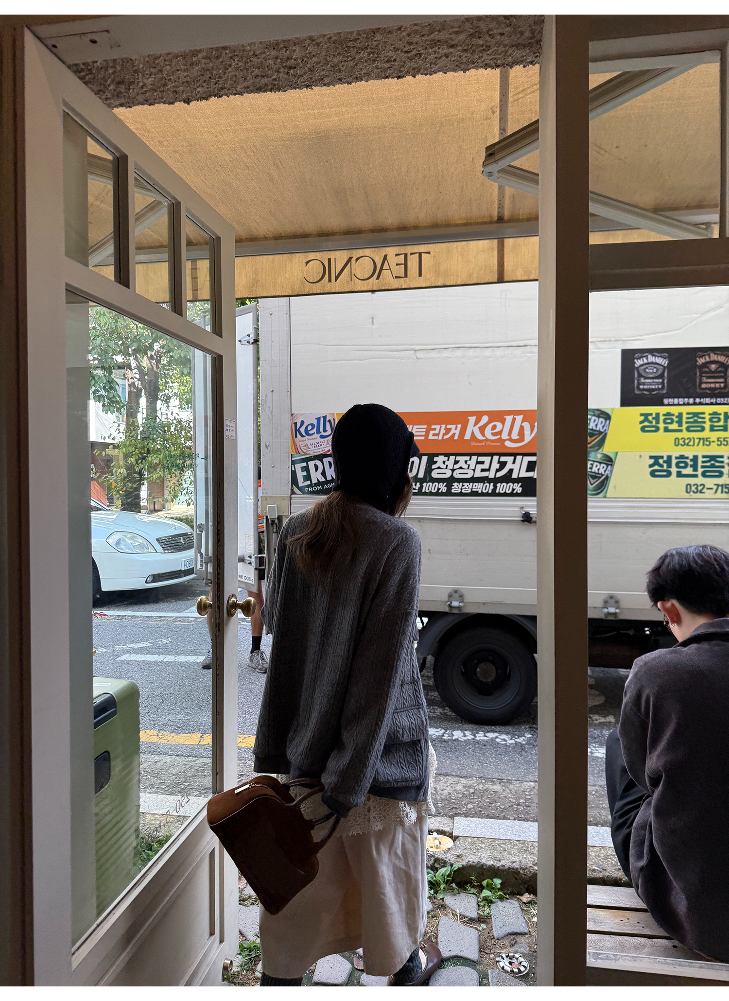 LelyMooch ヴィンテージ絞り編みニットジャケット　LEM263