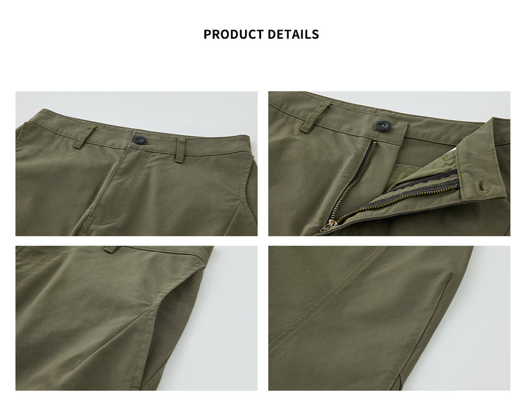 立体カーブドライン × ワイドシルエット構造タックデザインパンツ LOM030