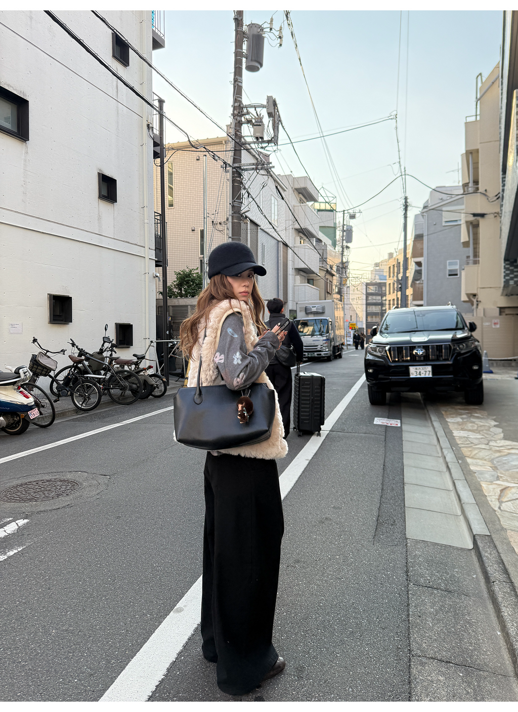 LelyMooch エコファー×ボア リバーシブルショートジレ  LEM279