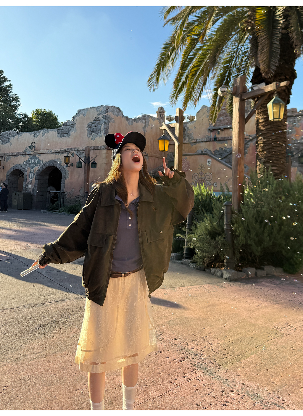 LelyMooch ハリ感レース×ドロストスカート  LEM239