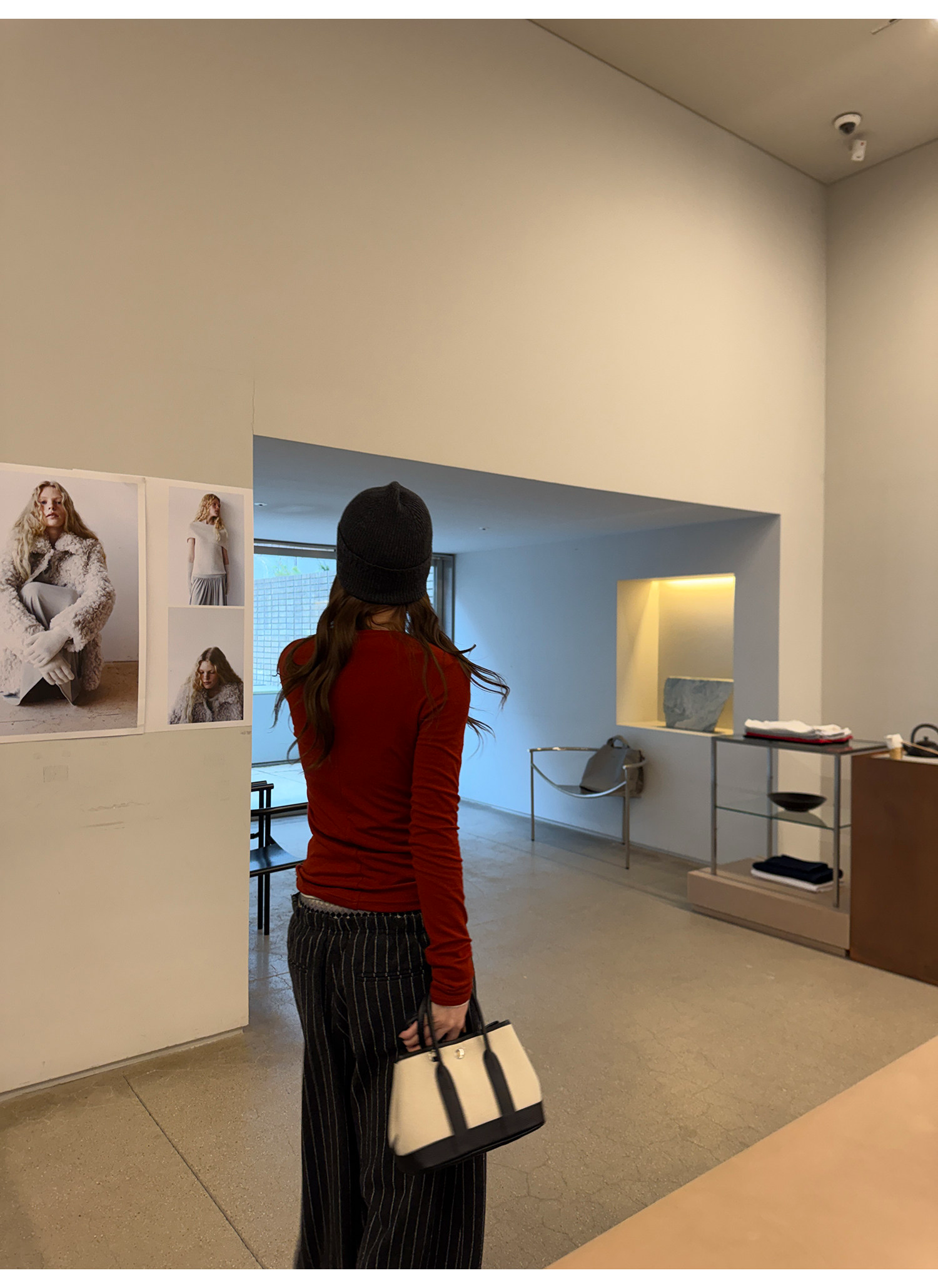 LelyMooch 3色展開 ヘンリーネック ウール混 インナートップス  LEM296