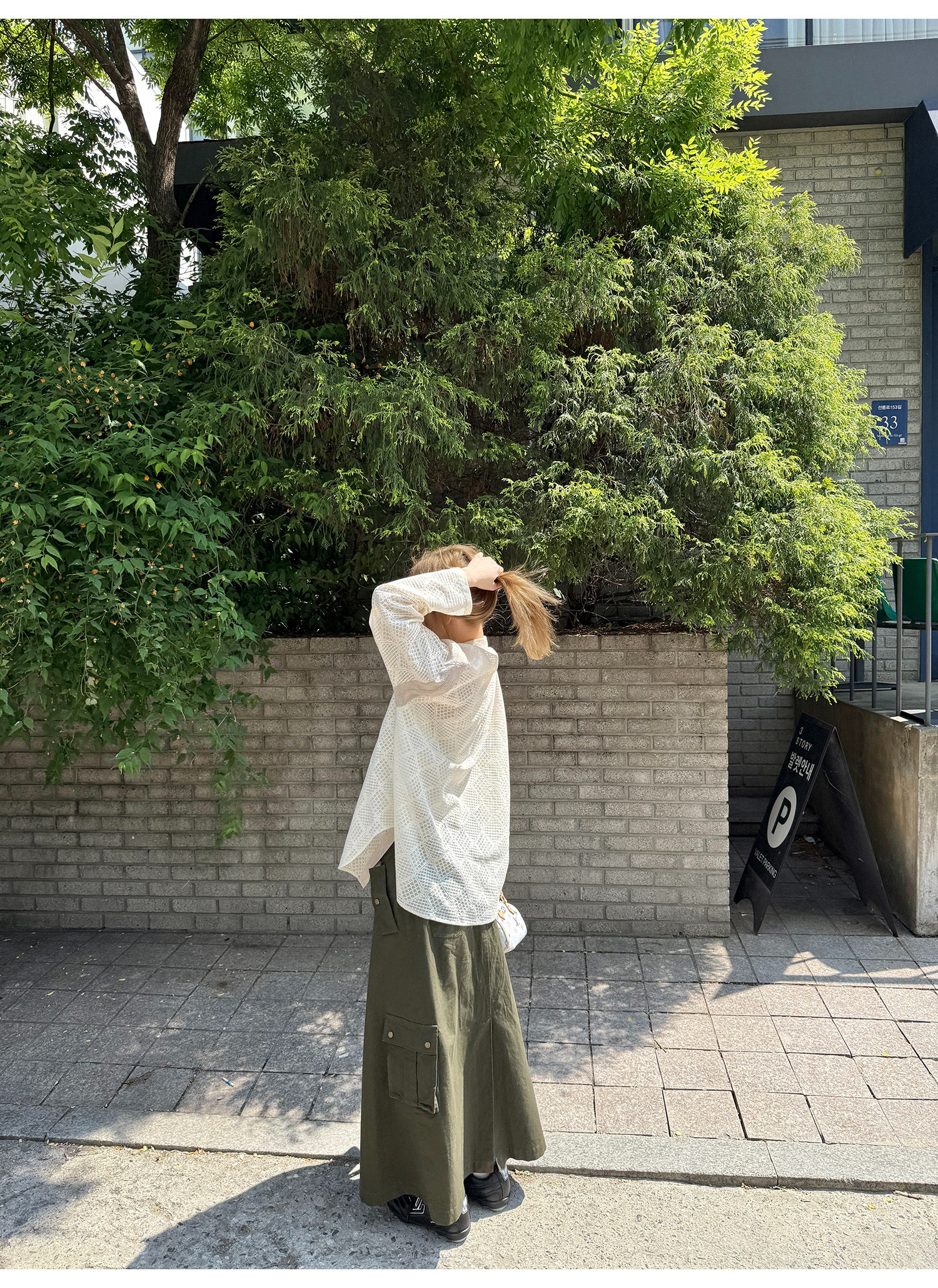 LelyMooch Aラインミディスカート  LEM172