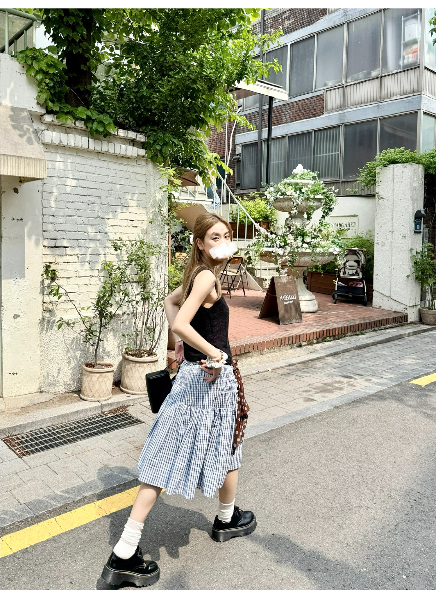 LelyMooch 2WAYギンガム スカート／チューブトップ  LEM176