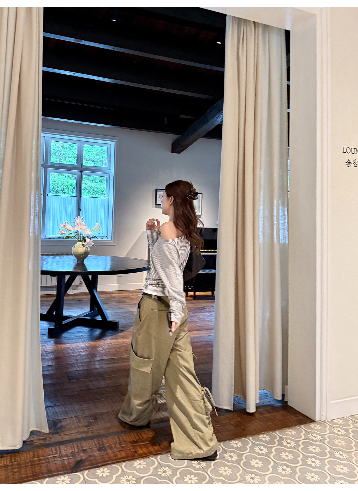 LelyMooch ドローコード付きコットンパンツ  LEM205